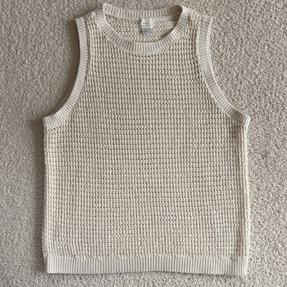 a new day Cream Sleeveless Sweater
